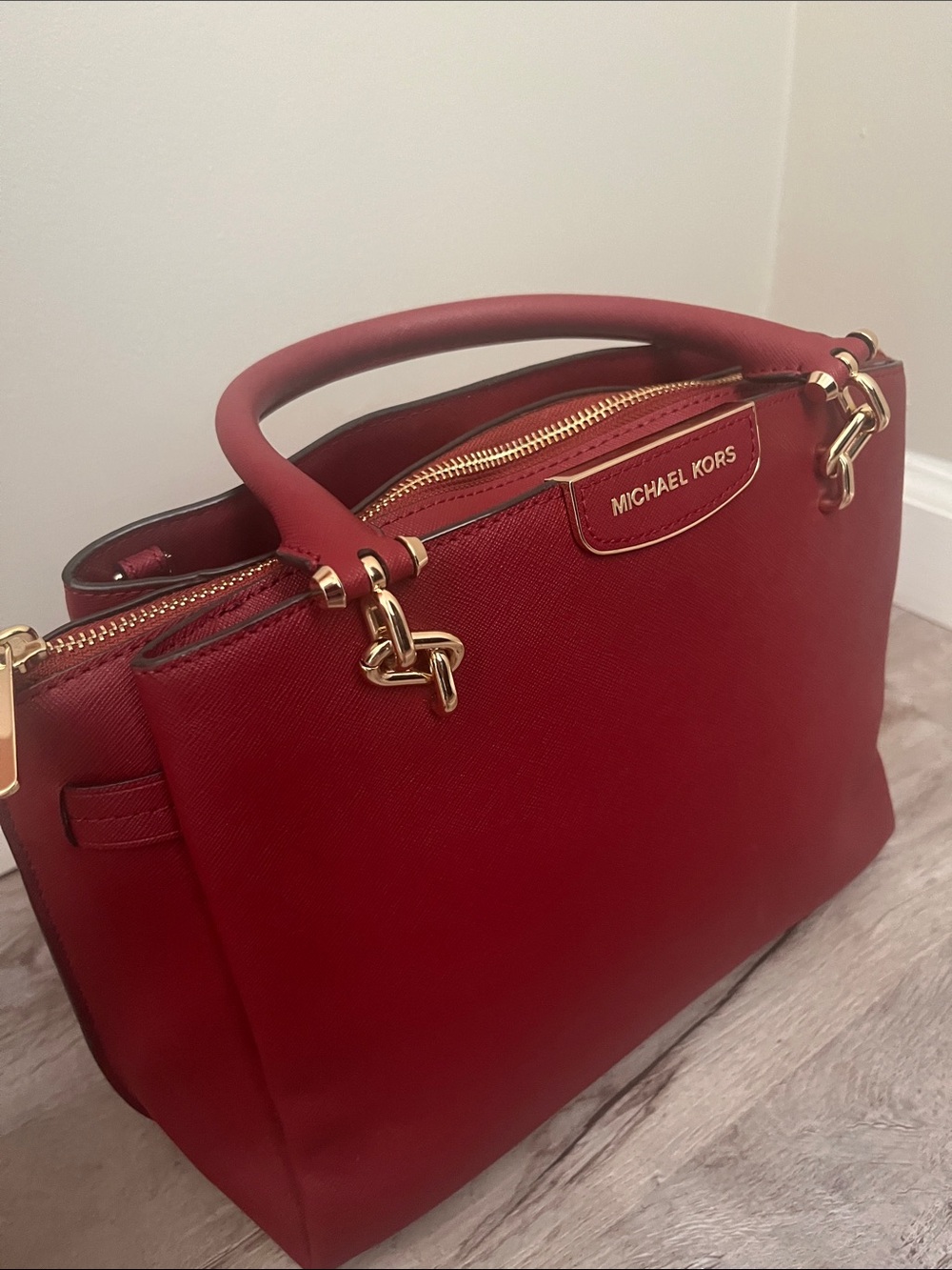 ‼️Michael Kors‼️Burgundy Saffiano Leather Satchel - Picture 5 of 6